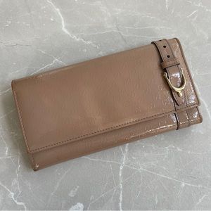 Gucci Blush Pink Patent Microguccissima Leather Continental Wallet